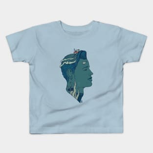 And The Deep Blue Sea Kids T-Shirt